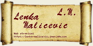Lenka Maličević vizit kartica